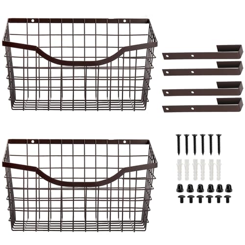 Nicunom-2-Pack-Cabinet-Wall-Mount-Basket-Large-Metal-Wire-Basket-Wall-Mount-Hanging-Basket-Over-Cabinet-Door-Organizer-Bin-Grid-Storage-Baskets-for-Home-Kitchen-Bathroom-Pantry-Bronze