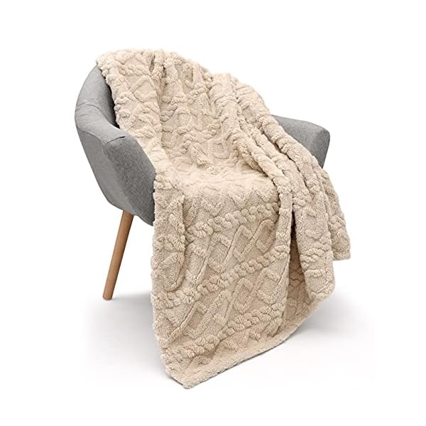Sherpa Fleece Throw Blanket-3D Stylish Design, Super Soft,Fluffy,Warm,Cozy,Plush,Fuzzy for Couch Sofa Living Room Bed…