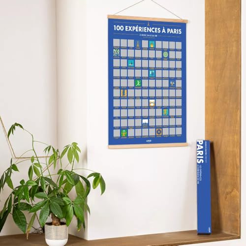 Affiche à gratter Paris 100 expériences de vie à suivre pour décorer son salon de souvenirs