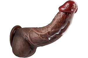 Lubisey Black Dildo 7.87 inches, Realistic Vagina Anal Sex Toy for Women and Men