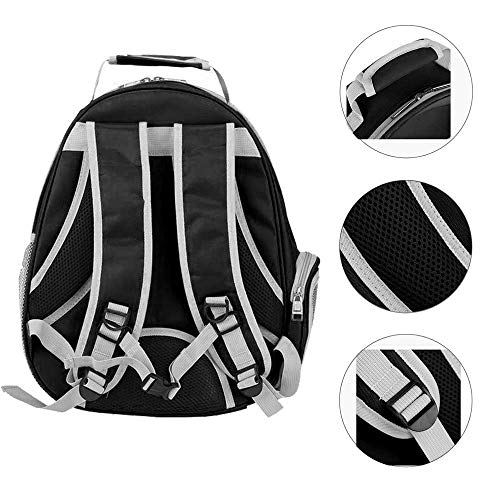 Foodie-Puppies-Astronaut-Space-Transparent-Capsule-Breathable-Airline-Approved-Ventilate-Transparent-Carrier-Backpack-for-Travel-Hiking-and-Outdoor-for-Puppies-Cats-Black