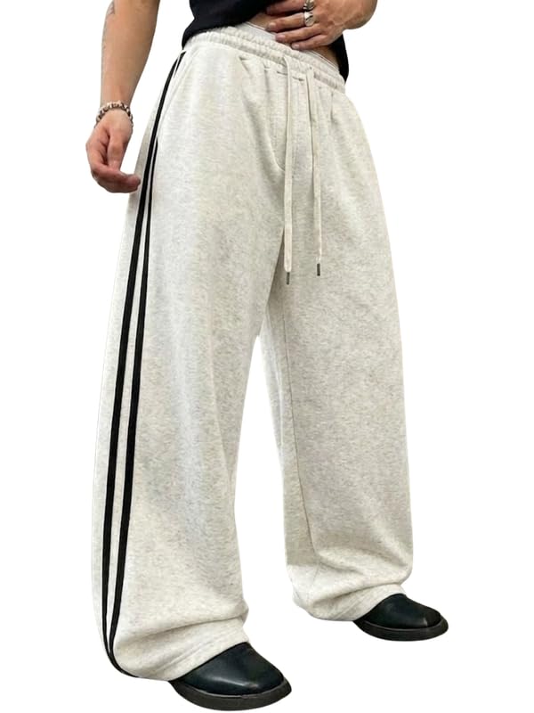 Image of Imsa Moda Men's Loose Fit Polycotton Casual Trousers Pants | Regular Fit Sports Stylish Track Pant | Comfortable Sweatpants for Men