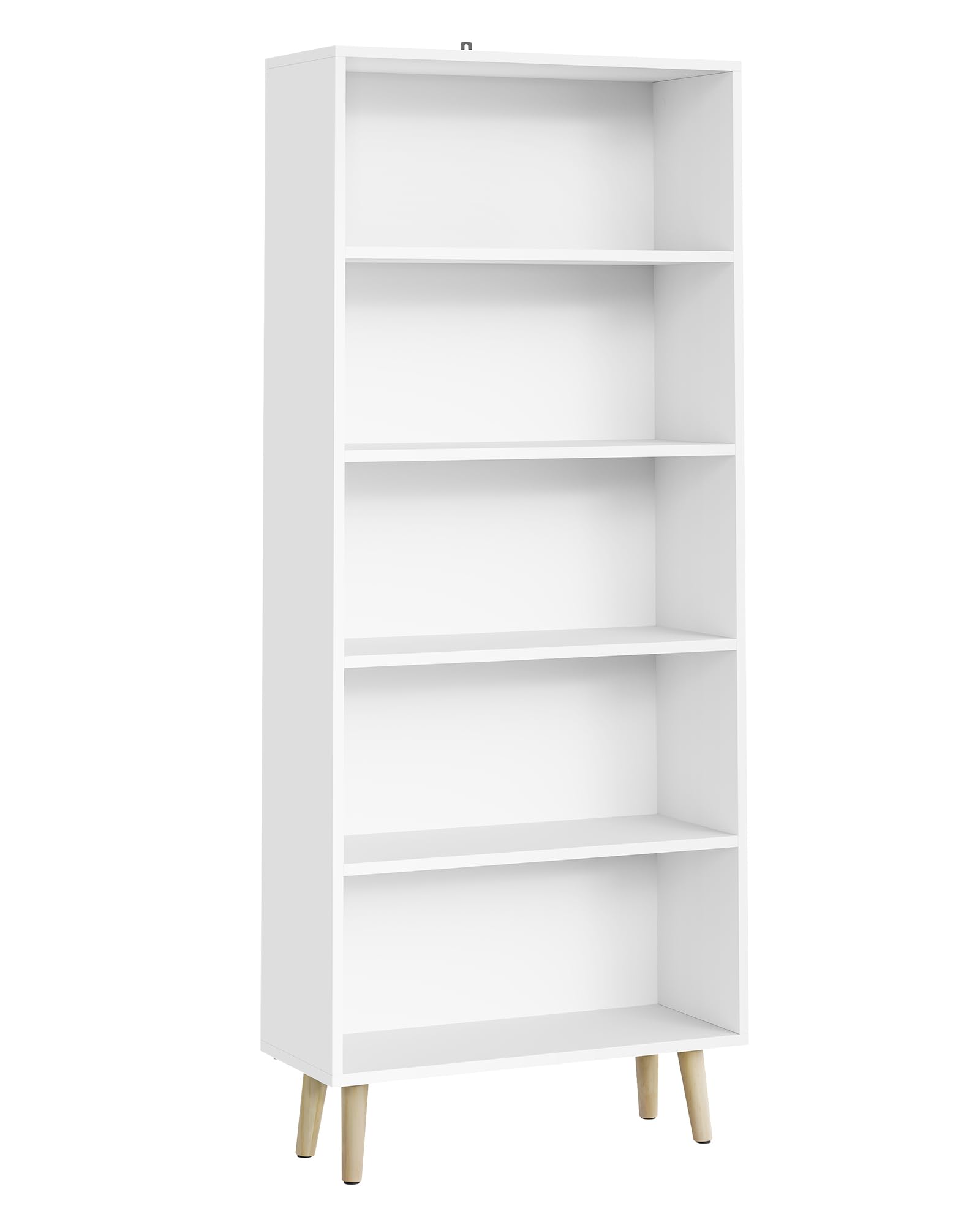 WOLTU Libreria Estanteria para Libros de Almacenaje | con 5 Estantes, para Salón, Dormitorio y Cocina, 60x24x144 cm, Blanca