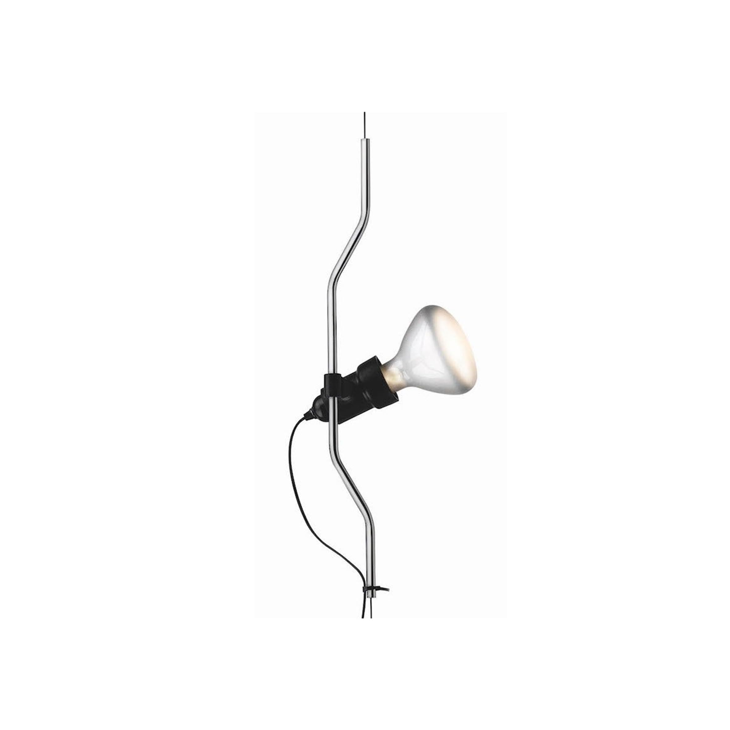 FLOS Parentesi Dimmer Element, Elemento Aggiuntivo per Lampada Parentesi, Composto da Archetto in Metallo, Portalampada e Cavo con Spina, Versione Dimmerabile, Colore Nichel
