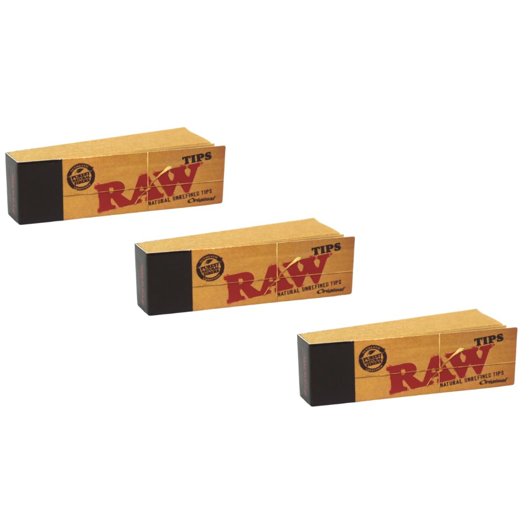 Raw Filter Tips | Rolling Paper Tips | 3 Pack (150 Tips)