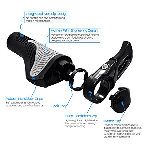 Trelc, manopole generiche in gomma, per manubrio