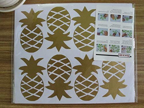 Set de 32 Vinilos Decorativos Piña Dorada para Niños miniatura 2