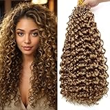 8 Packs Gogo Curl Crochet Hair Blonde Ocean Wave Crochet Hair Pre Looped Beach Curl Hair Extensions Crochet Hair for Black Women 18 Inch