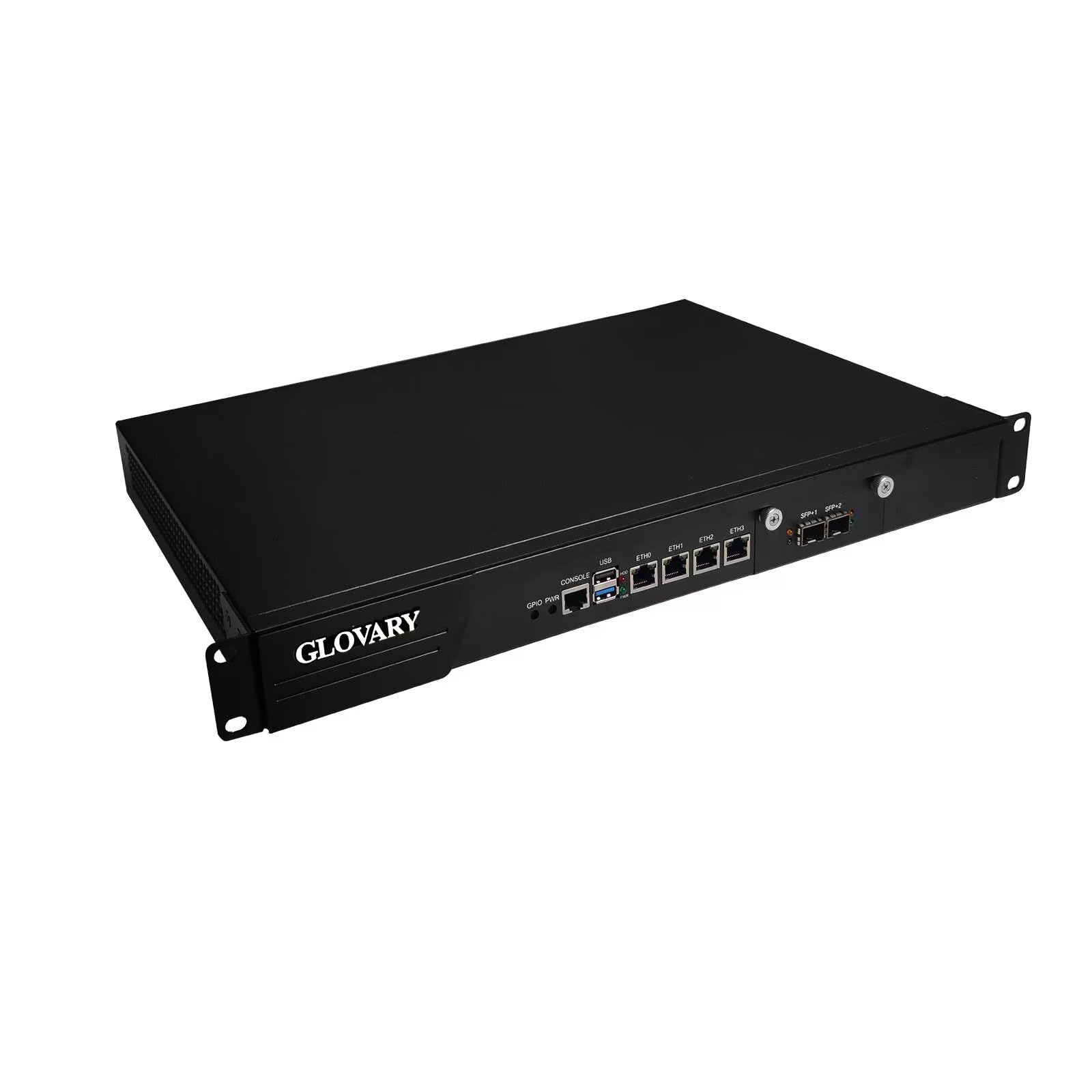 19" Firewall Rackmount N100, 2 x 82599ES 10GbE SFP+, 4 x i226V 2.5GbE LAN, 19 Pollici OPNsense Router Appliance, Barebone, 1U AES-NI Hardware, HD+VGA Dual Display, 2 x Power