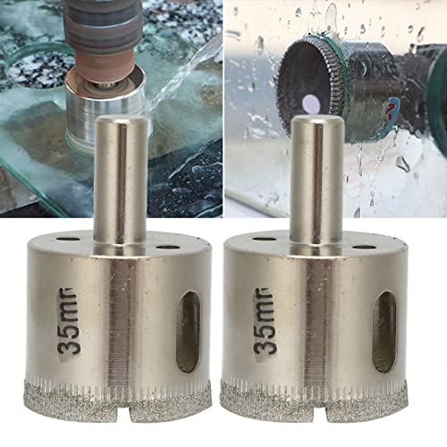 Broca sierra de diamante 1 3/8 pulg y 35 mm set 2 pzas miniatura 3