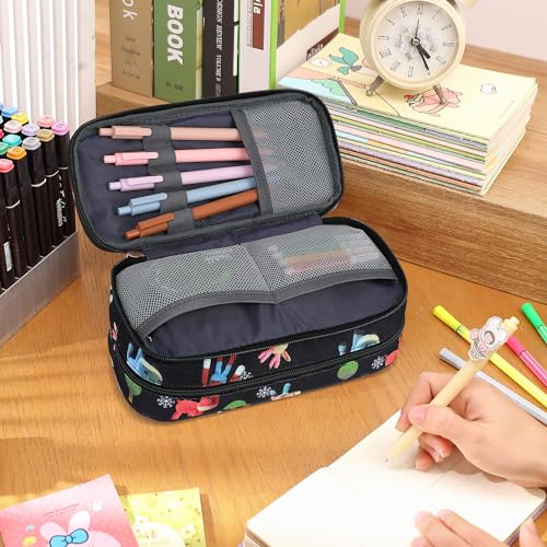 Image of Mountain guest Pencil Cases for kids, Large Capacity Pencil Pouch, Office College School Marker Organizer Case pen for Men Women Adult Teens