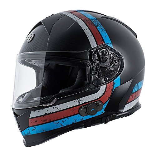 Torc T14B Blinc Loaded Streamline Mako Full Face Helmet (Flat Black with Graphic, XX-Large)