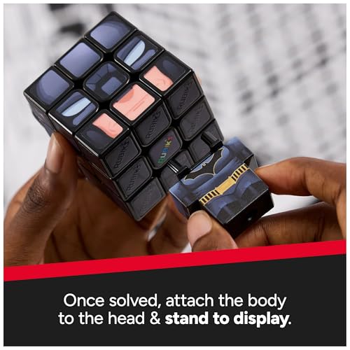 Image of Rubik's Cube, Batman Cuber, DC Comics Collectible Fidget Toy & Desk Decor, Classic Color-Matching Puzzle, Problem-Solving Brain Teaser for Fans of Batman Toys, for Ages 8 & Up