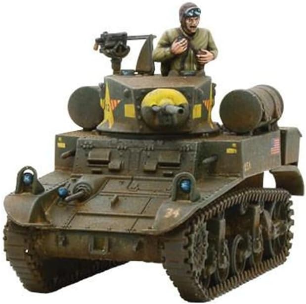 Wargames Delivered - Warlord Games Bolt Action M3 Stuart Allied Light Tank 1:56 WWII Military Wargaming Plastic Model Kit