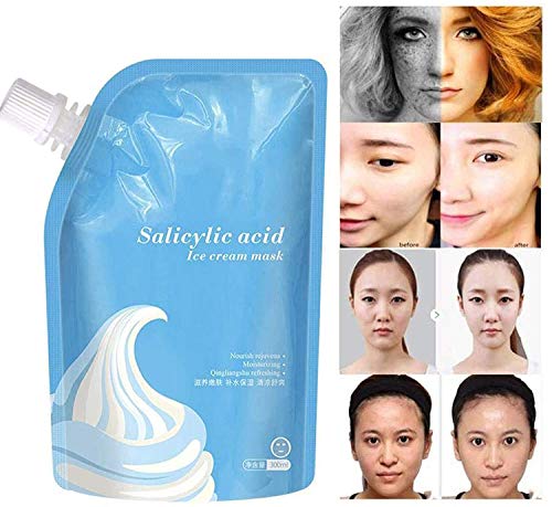 Salicylic Acid Ice Cream Mask Acne Moisturizing Smear Mask Blackheads Remover Mask Cleansing & Shrinking Pores
