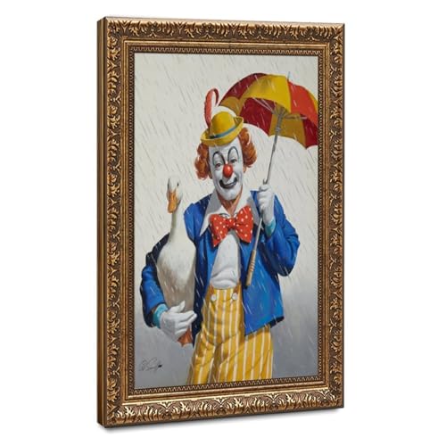 Toile clown Arthur Sarnoff decoration murale salon cadre suspendu