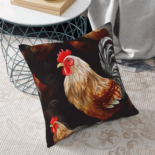 Coussin velours côtelé Shine 50x50 cm coq : protège et décore - 6