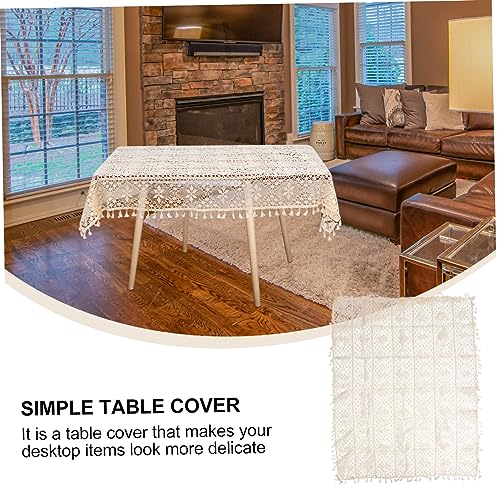 Nappe de table style champêtre chic ajourée lavable en machine pour intérieur