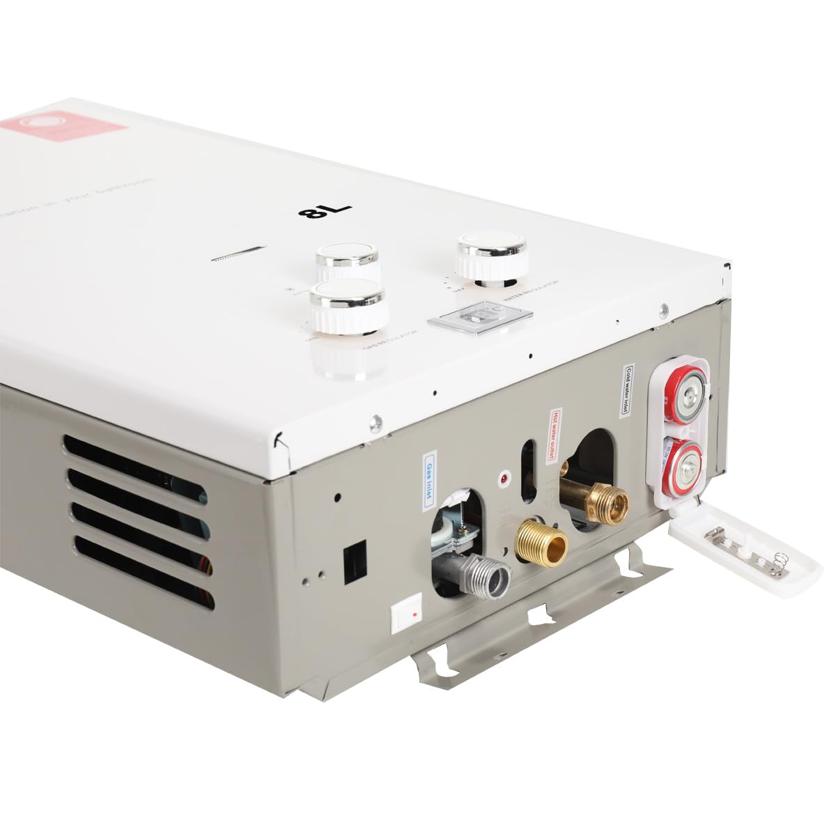 Gas Durchlauferhitzer 12L - 24KW Für Camping & Wohnmobil, Mit LED Display, Propan