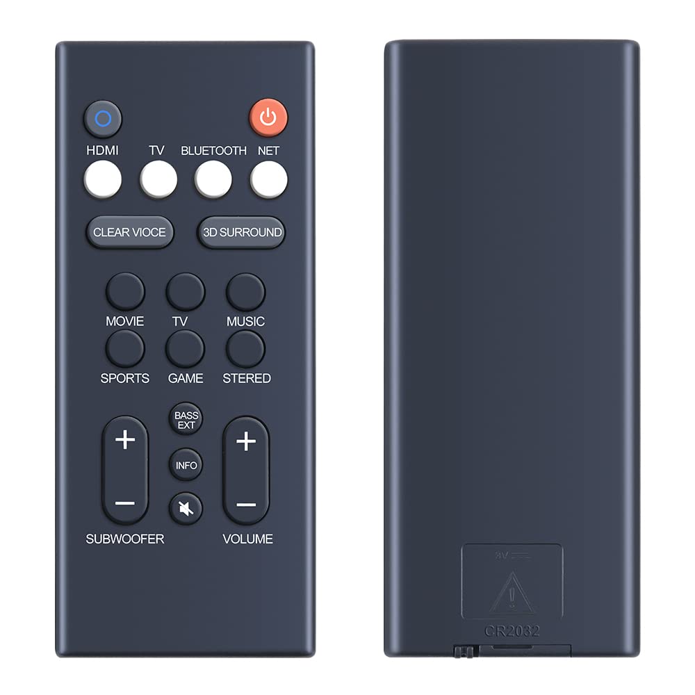 Replacement YAS-209 YAS-109 Soundbar Remote Control for Yamaha Sound Bar, Compatible with Yamaha Audio Soundbar ATS-2090 ATS-1090 ATS1080 ATS-1080 YAS1080 YAS-1080 YAS-209BL VAF7640