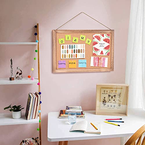 Emfogo 2-Pack Cork Board For Wall With 16X11Bulletin Boards Decorative Picture Framed Display Board Hanging Cork Board Office White Pin Board Vision Board For Room School Office Bedroom 20-Pushpin #TOP1
