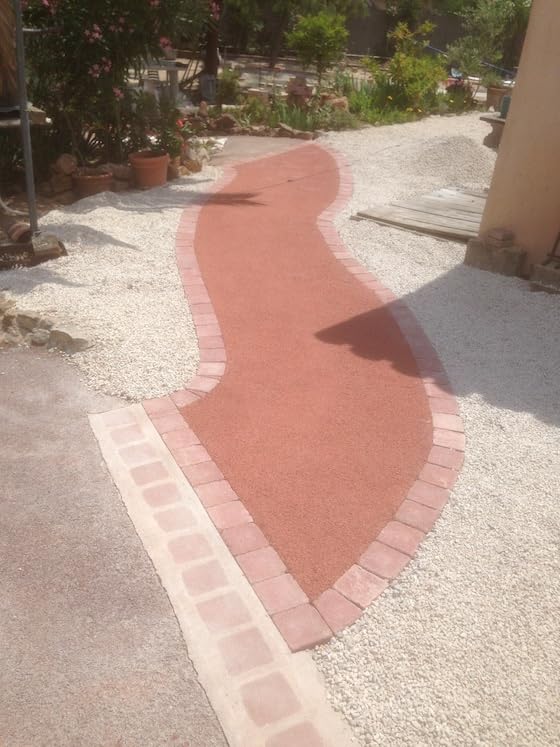 Béton drainant orange en kit de fabrication pour aménager 10m2 sur 10cm