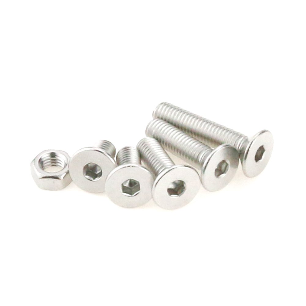 Hilitchi 180-Piece Metric M5 Hex Socket Flat Head Countersunk Bolts Screw Nut Assortment Kit - 304 Stainless Steel