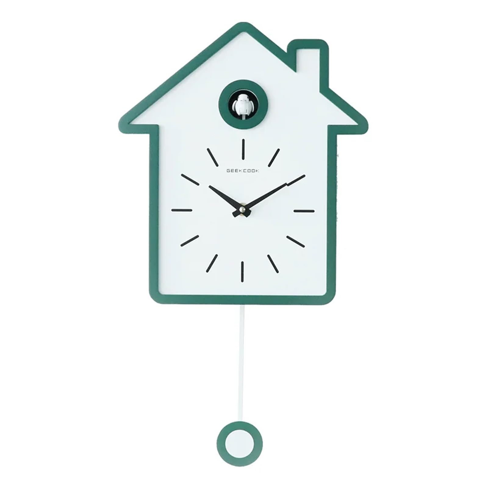 ERHTGUO Cuckoo Clock Pendulum Wall Silent Watches Birds Mechanism Clocks Home Decor Living Room Decoration(Green)