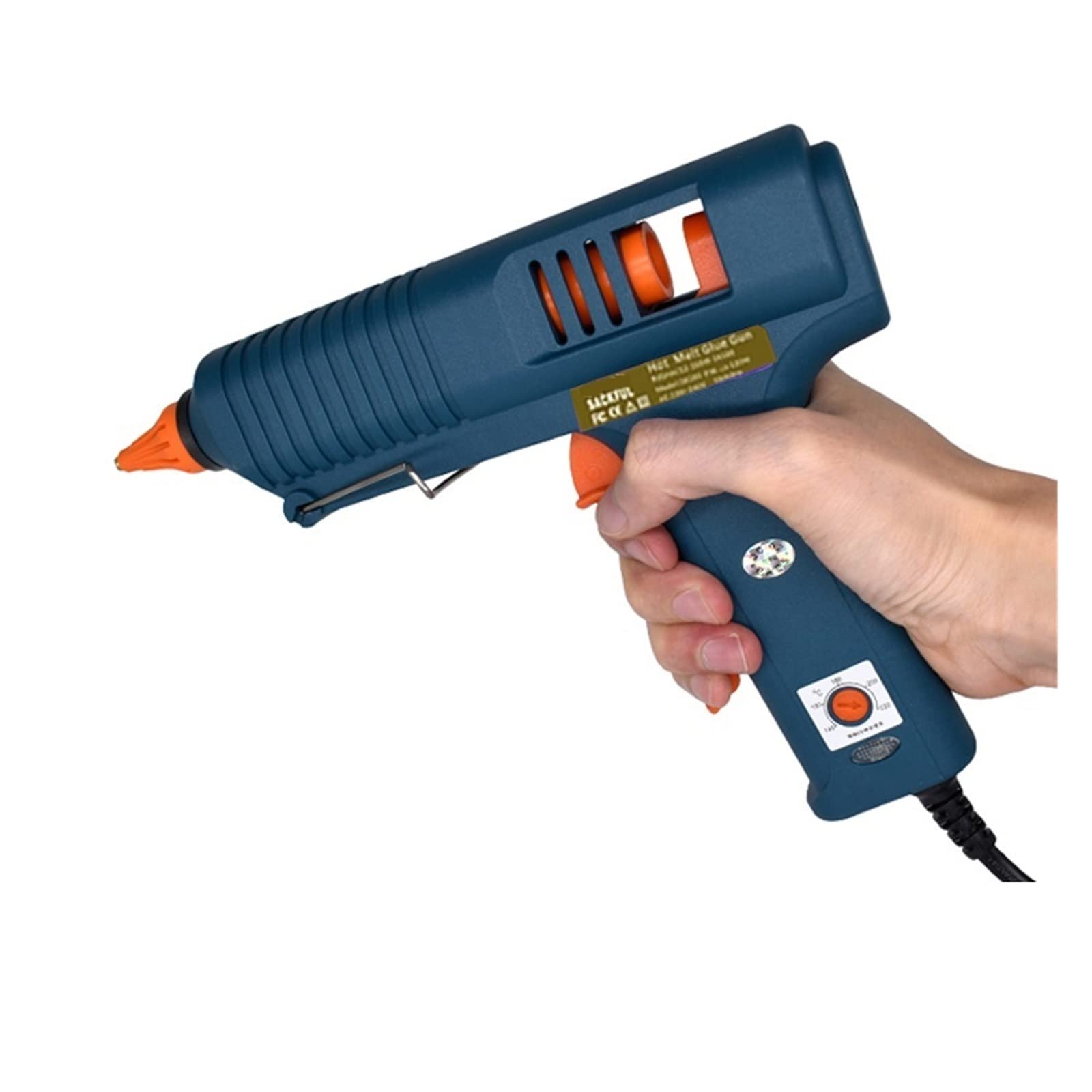 Pistolet na gorący klej, 150W regulowana temperatura dysza pistoletu do klejenia 11mm kleje w sztyfcie profesjonalny przemysłowy pistolet do topienia klej gorący pistolet do domu DIY, prezenty świątec
