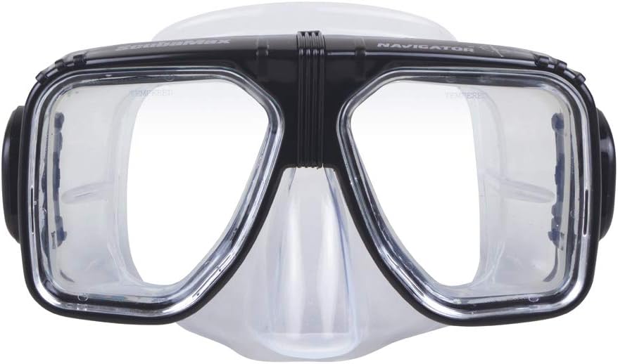ScubaMax Navigator Dual Lens Universal Fit Adult Dive Mask with an Easy Swivel Buckle System