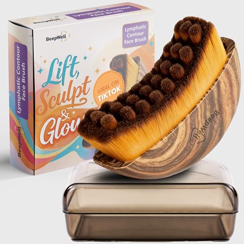 Lymphatic Contour Face Brush – Facial Lymphatic Drainage Brush for