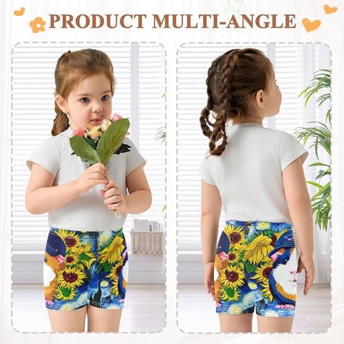 Cute Guinea Pig Starry Night Toddler Biker Shorts for Girls Cotton Shorts for Under Skirts 4t Little Girl4