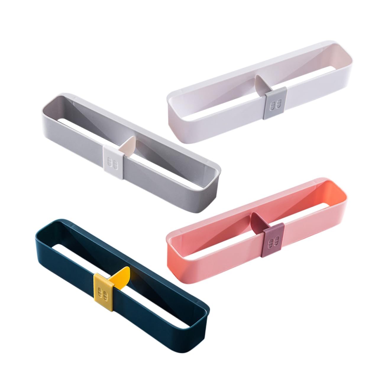 PRETYZOOM 4pc Wall-Mounted Slipper Rack No-Punching Space-Saving Modern Decor for Bathroom Entryway Toilet