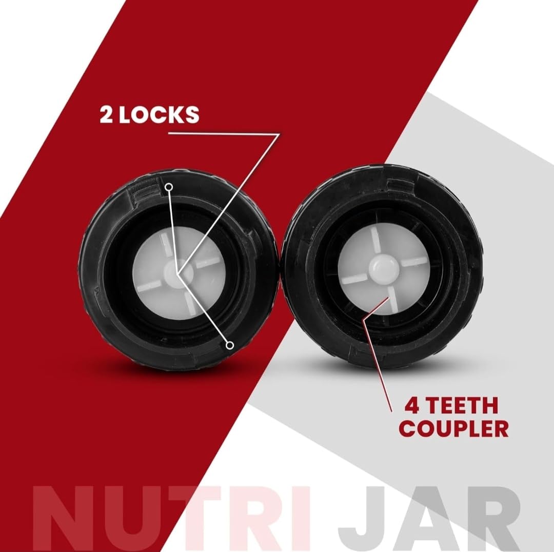 DARAZ Bullet Mixer Juicer Jars β Compatible with most of Traditional Mixer Grinders, 300ml & 500ml Jars for Fit Regular Mixers | Free Cover Caps Food-Grade Plastic Juice Jar Set with Lids 4
