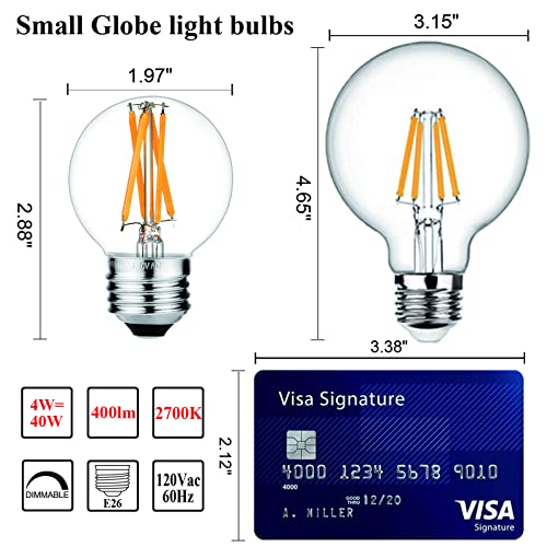 Arberlic Dimmable E26 Led Bulb 4W Equal E26 40 Watt Light Bulb Warm White 2700K E26 Edison Bulb Ac120V 400Lm G16.5 Light Bulb Led For Rustic Sputnik,Vanity,Chandeliers,Fan,Wall Sconces Pack Of 6 #TOP2