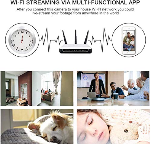 WiFi Wall Clock Camera, NANIBO HD 1080P Nanny Cam DVR with Motion Detection,Real-Time Covert Clock Security Camera Monitor for Home and Office, No Night Vision