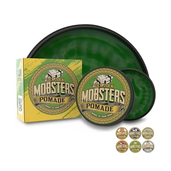 Mobsters Pomade Pomade for Men – Hair Wax – Matte Finish & Masculine Scent – Non Sticky & Easy to Wash Out Hair Gel Mens – Premium Pomade for Men – Ideal for All Hair Types (Tick Tock)