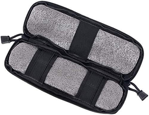 Ceinture tactique Molly Pouch Molle Ceinture Gilet Poches EDC Sac à dos Accessoires, Noir , L Cover