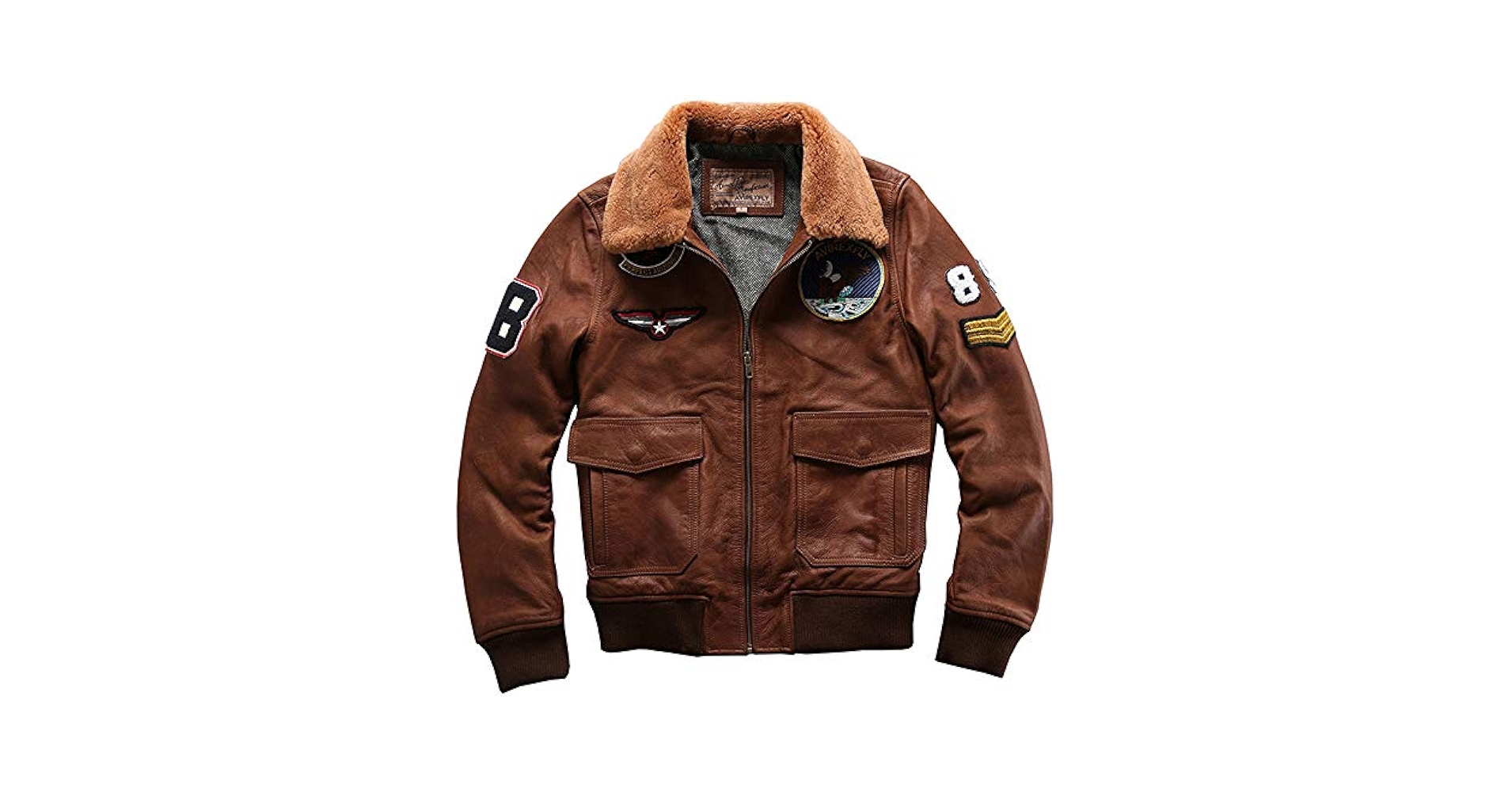 Amazon.co.jp: 革ジャケット ブラウン バイクジャケット