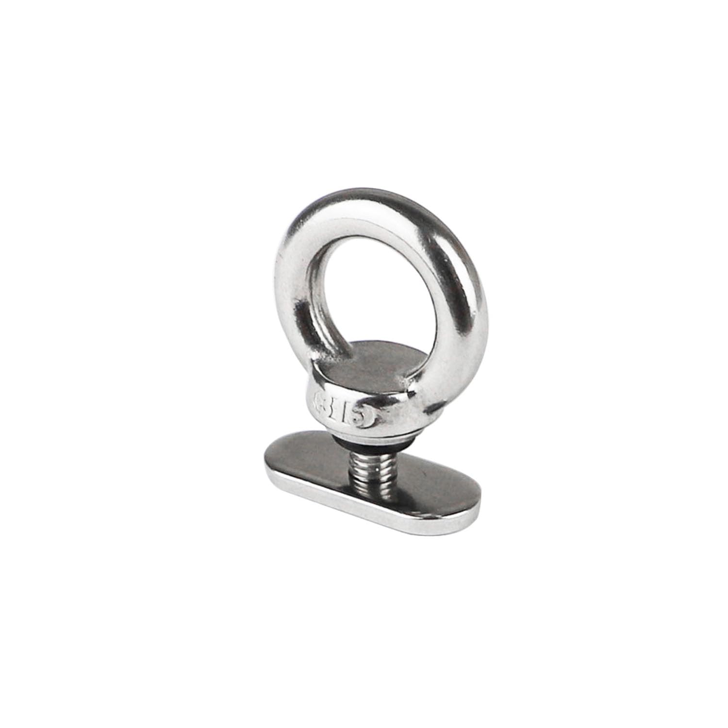 heyous 4PCS M6 Silver Slide Rail Locking Ring 316 Stainless Steel Eyebolts Suitable for Yachts and Sailing Boat