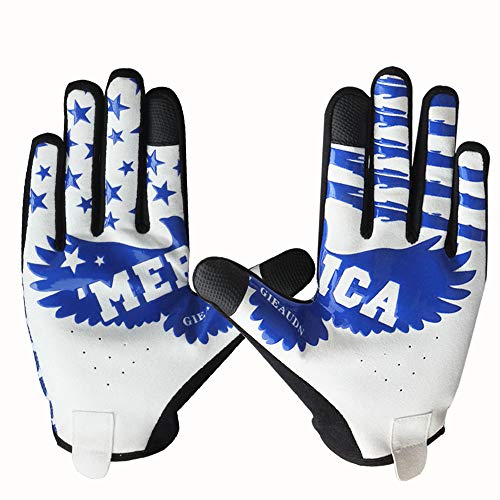 GIEADUN Cycling Gloves Mountain Bike Gloves Touch Screen Outdoor Sports Gloves Great for Running, Rugby, Football, Hunting, Walking for Women and Men (Blue, L)