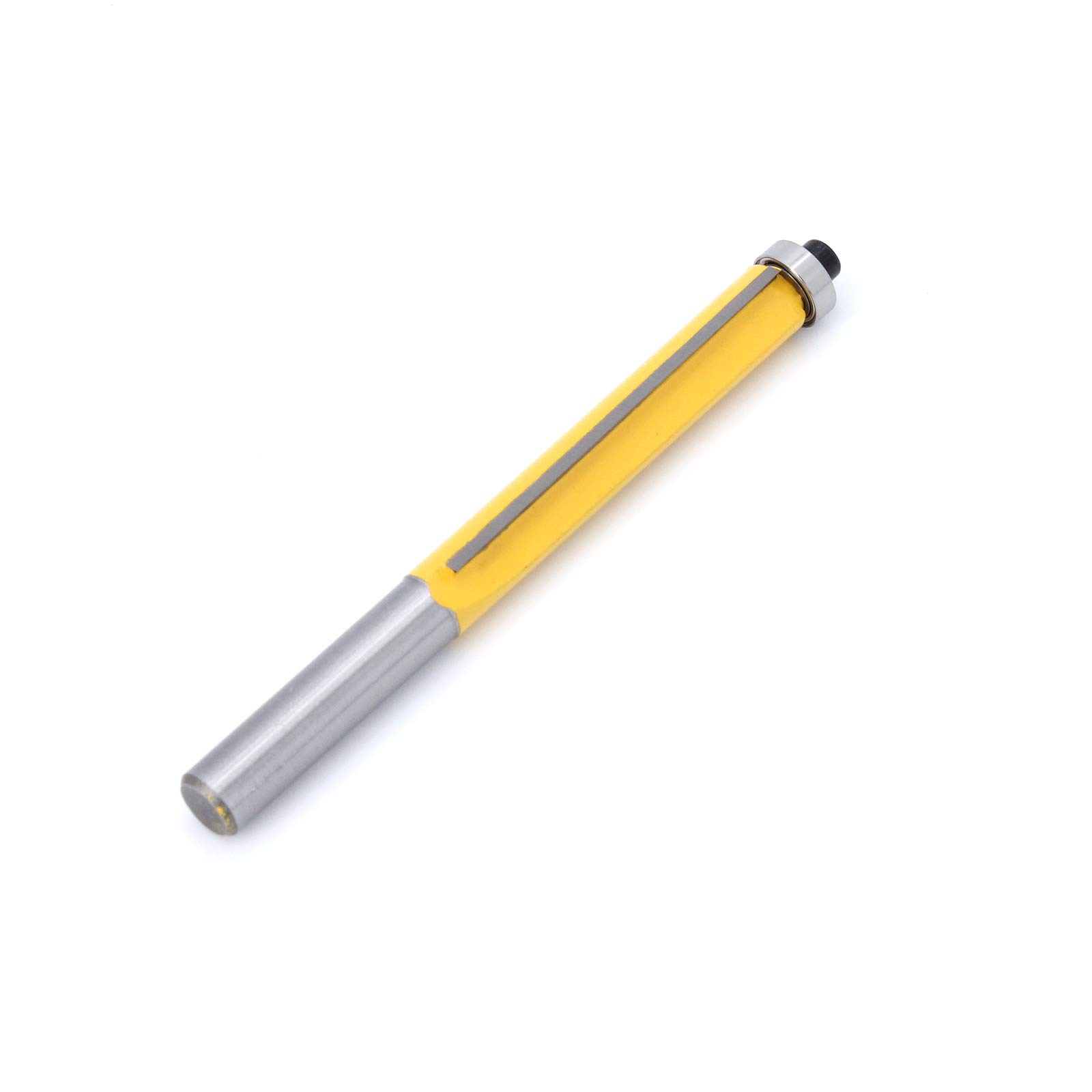 2Pcs 8mm Tige Fraise à affleurer à roulement, Fraise à Copier Avec Roulement Supérieur, Extra-longue Fraise à Bois