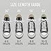 SOL3 Stay Lace Elastic Shoe Laces - Replacement Shoelaces for Converse High Top and Low Top Sneakers (White, 54