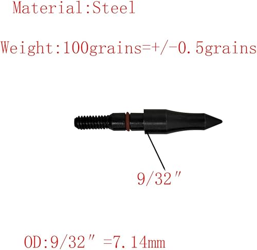 Miniatura 12 de Puntos de campo de tiro con arco de 100/125/150/200 granos, puntas de campo de práctica, tiro con arco, punta de flecha de caza para recurvos