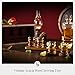 Rustic Wooden Tequila Flight Tray Set – Tasting Board with 4 Shot Glasses & Coasters, Cocktail Sampler for Parties, Home Bar, Men’s Gift, Pairing Kit