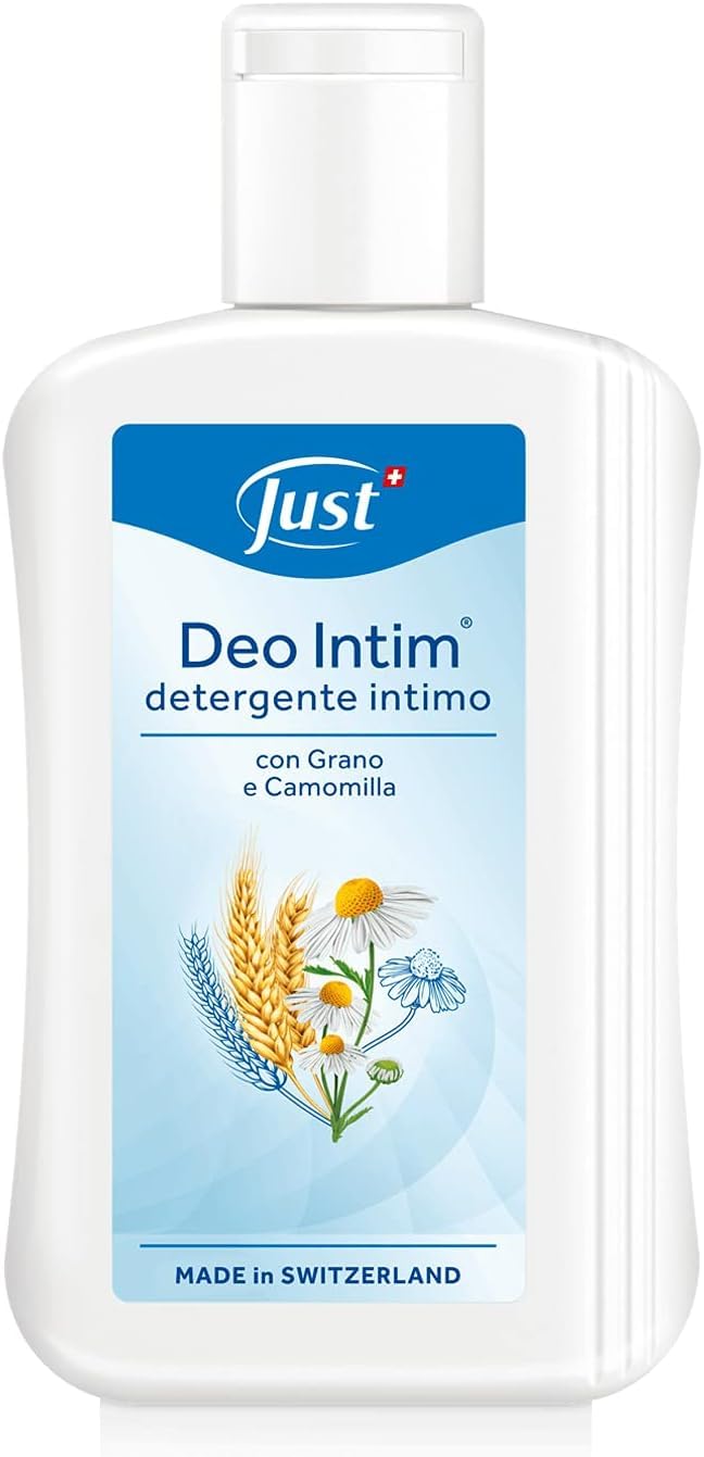 Just Deo Intim® Detergente Intimo, con Grano e Camomilla, Spray, 75 ml, per Tutti i Tipi di Pelle