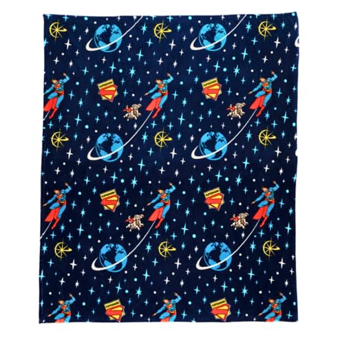 Franco Collectibles Superman DC Comics Krypto Dog - Manta de Felpa súper Suave y acogedora, 60 x 70 Pulgadas (Producto con Licencia Oficial)