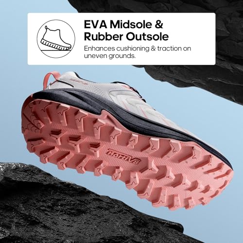 NORTIV 8 Women's Hiking Shoes Lightweight Walking Sneakers with Arch Support Outdoor Work Camping Tennis Workout Cross Training Echo - Image 4