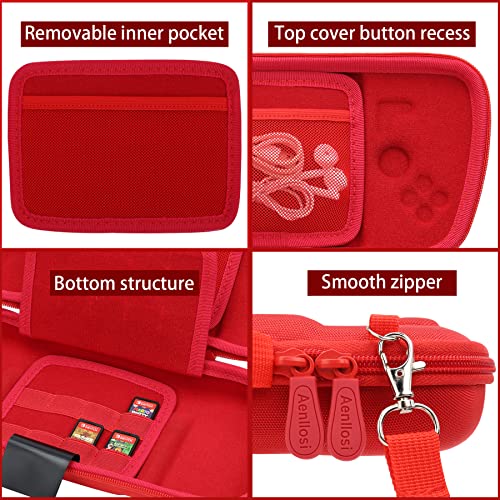 Image of Aenllosi Hard Case for Hori Nintendo Switch Split Pad Pro Controller,Red | EVA hard shell, Water-resistant design, Dust-resistant design, Impact-resistant design