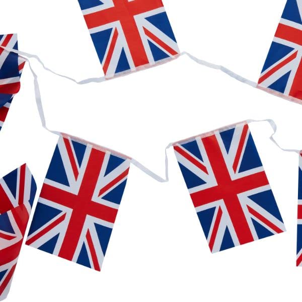 Union Jack Polyester Bunting 10M, King Charles III Coronation